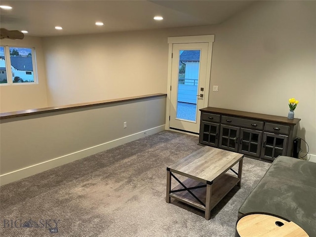 1792 Windrow Dr, Bozeman, MT 59718 - living area with carpet and recessed lighting