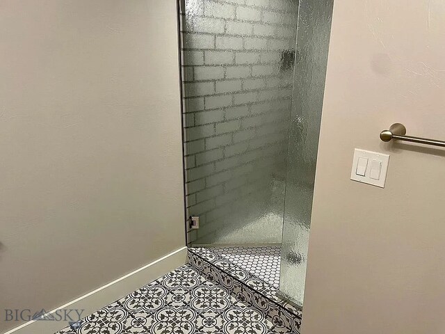 1792 Windrow Dr, Bozeman, MT 59718 - bathroom featuring a stall shower and baseboards