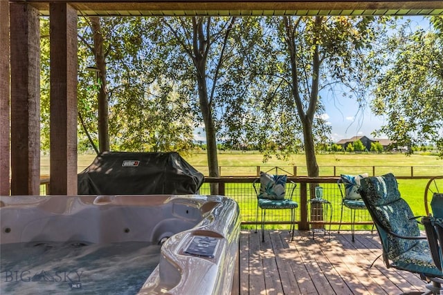164 Wapiti Way, Bozeman, MT 59718 - wooden deck with a lawn and grilling area