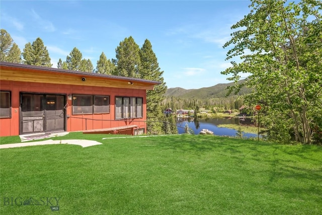 100 Nez Perce Rd, Butte, MT 59701 - view of grassy yard with a water and mountain view