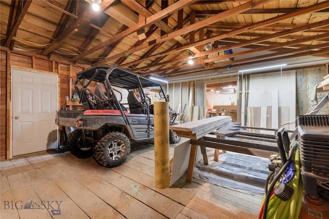100 Nez Perce Rd, Butte, MT 59701 - garage with wood walls