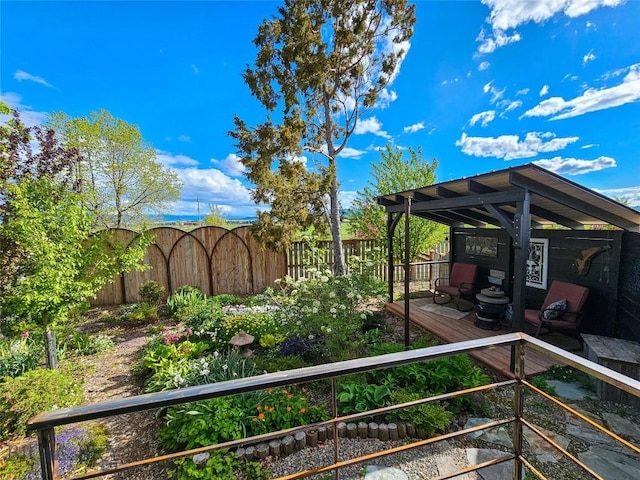 3950 Floweree, Helena, MT 59602 - view of yard featuring a wooden deck