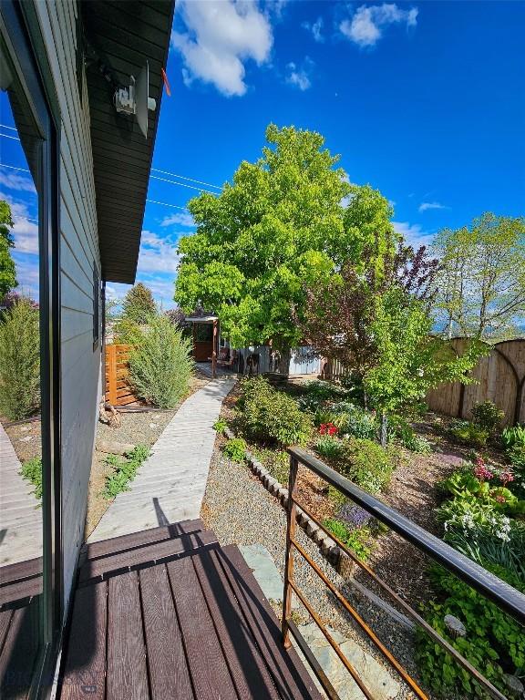 3950 Floweree, Helena, MT 59602 - wooden deck featuring a fenced backyard