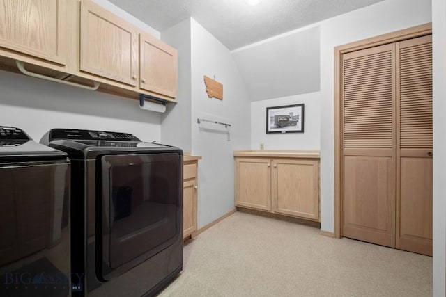 8A Gallatin Dr, Bozeman, MT 59718 - laundry area featuring washer and clothes dryer, cabinet space, and light carpet
