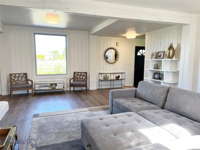 3575 Stucky Rd, Bozeman, MT 59715 - living room with dark wood finished floors and wood walls