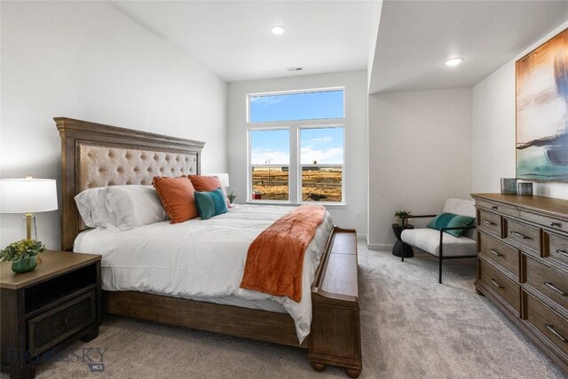 608 Mira Way Unit A, Belgrade, MT 59714 - bedroom featuring light carpet and recessed lighting