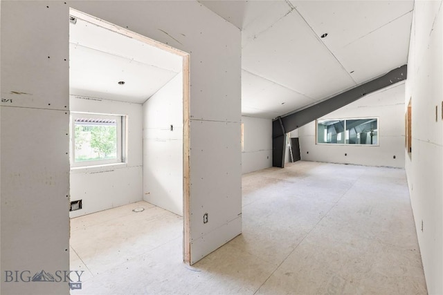 189 Blue Creek Rd, Heron, MT 59844 - unfurnished room with lofted ceiling
