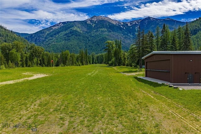 189 Blue Creek Rd, Heron, MT 59844 - mountain view with a heavily wooded area