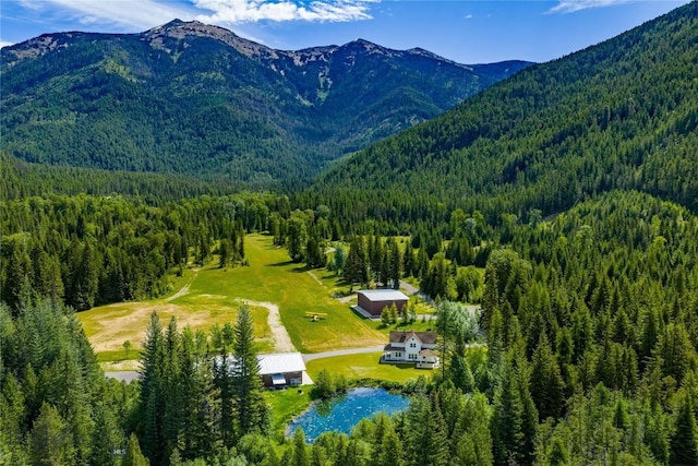 189 Blue Creek Rd, Heron, MT 59844 - bird's eye view of a forest and a mountainous background
