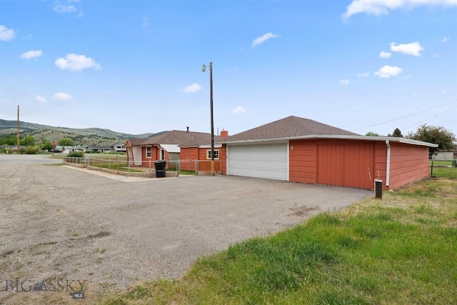 225 Mountain View Dr S, Anaconda, MT 59711 - detached garage with a mountain view