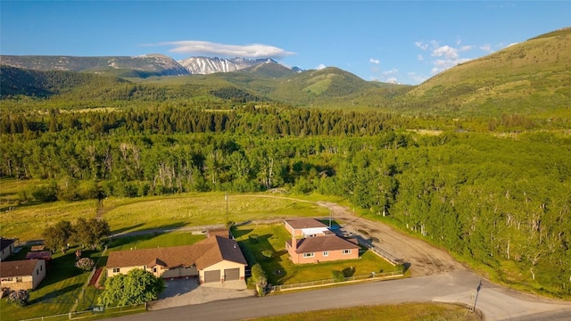 225 Mountain View Dr S, Anaconda, MT 59711 - drone / aerial view of a heavily wooded area and mountains