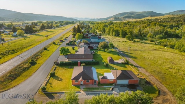 225 Mountain View Dr S, Anaconda, MT 59711 - aerial view of property and surrounding area featuring a mountain backdrop