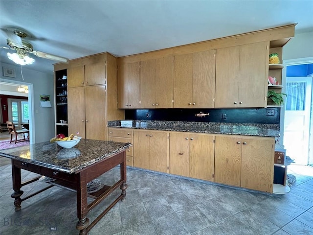 108 S 8th St, Livingston, MT 59047 - kitchen featuring open shelves and a ceiling fan