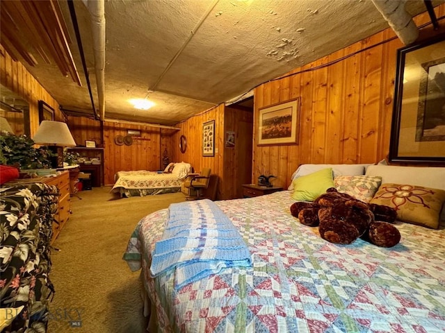 108 S 8th St, Livingston, MT 59047 - bedroom with carpet flooring and wood walls