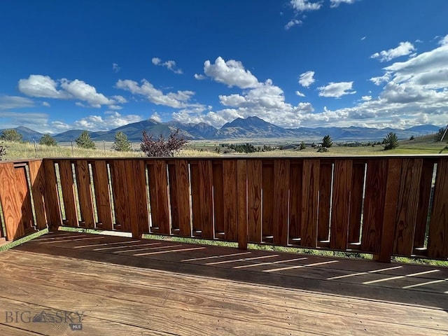 3 Evening Star Dr, Emigrant, MT 59027 - wooden deck with a mountain view