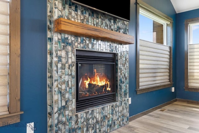 142 Albrey Trl Unit C, Bozeman, MT 59718 - detailed view of wood finished floors and a glass covered fireplace