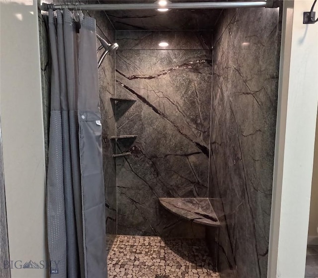 701 Barnett St, Dillon, MT 59725 - full bath featuring a marble finish shower