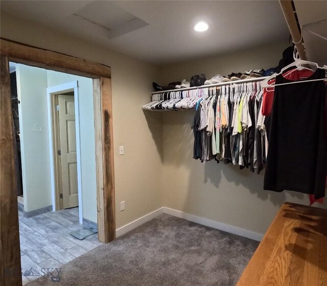 701 Barnett St, Dillon, MT 59725 - spacious closet featuring attic access