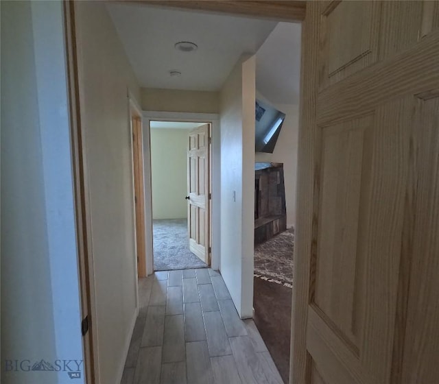 701 Barnett St, Dillon, MT 59725 - corridor featuring light colored carpet and wood tiled floors