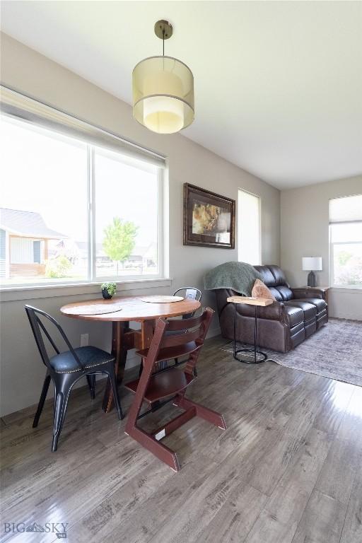 4454 Shadow Gln, Bozeman, MT 59718 - dining area featuring wood finished floors
