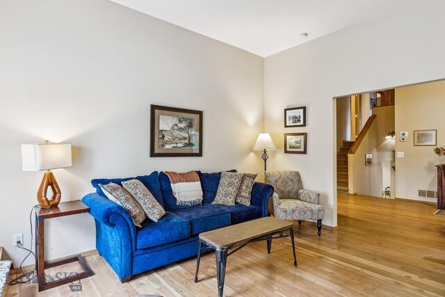 2801 W Villard St, Bozeman, MT 59718 - living area with light wood finished floors and stairway