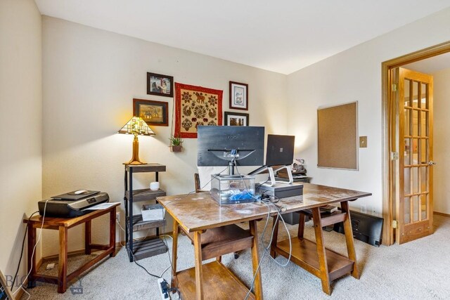 2801 W Villard St, Bozeman, MT 59718 - carpeted home office featuring baseboards