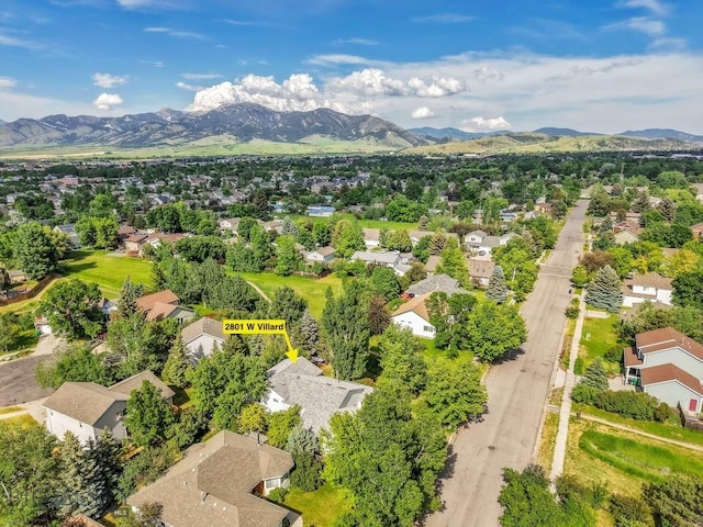 2801 W Villard St, Bozeman, MT 59718 - aerial perspective of suburban area with mountains