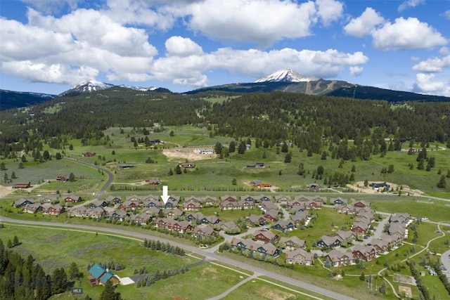 456 Firelight, Big Sky, MT 59716 - bird's eye view of mountains and a forest
