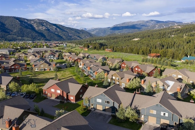 456 Firelight, Big Sky, MT 59716 - aerial perspective of suburban area featuring a mountain backdrop