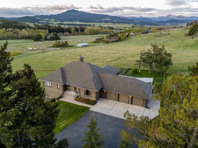 10423 Bridger Canyon Rd, Bozeman, MT 59715 - aerial view of sparsely populated area with a mountain backdrop