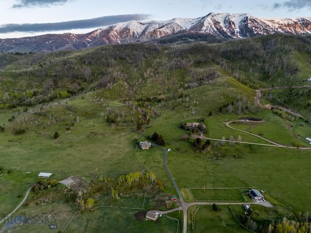 10423 Bridger Canyon Rd, Bozeman, MT 59715 - aerial overview of property's location featuring a mountainous background