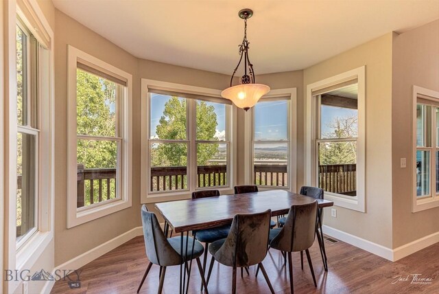 960 Strawberry, Helena, MT 59601 - dining room with baseboards and dark wood-type flooring