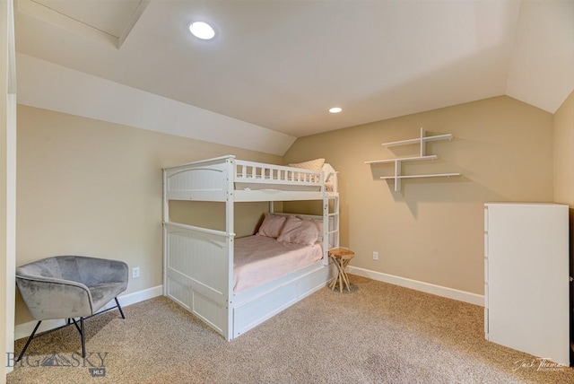 960 Strawberry, Helena, MT 59601 - bedroom featuring vaulted ceiling, carpet flooring, and recessed lighting