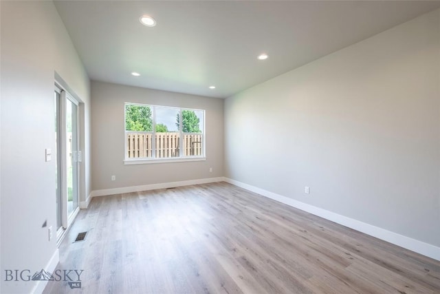 488 Meriwether Ave, Bozeman, MT 59718 - unfurnished room featuring recessed lighting and light wood-type flooring