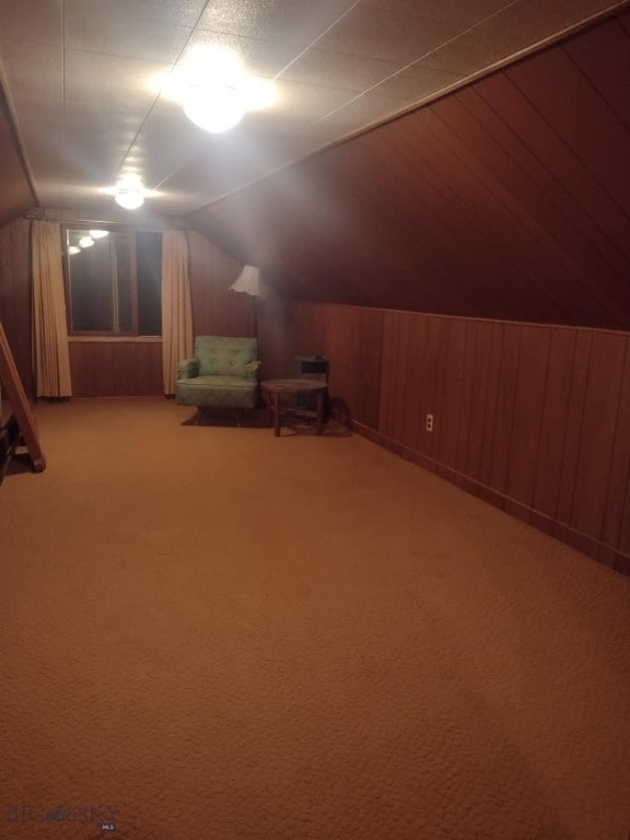 600 C St, Townsend, MT 59644 - bonus room with wooden walls, vaulted ceiling, and carpet