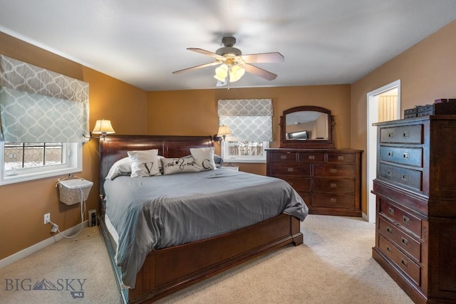 605 E Cameron Brg, Bozeman, MT 59718 - bedroom with light carpet and ceiling fan