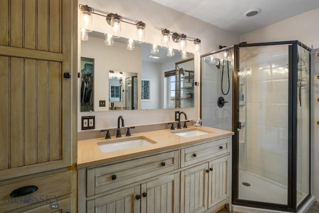 605 E Cameron Brg, Bozeman, MT 59718 - bathroom with a stall shower and double vanity