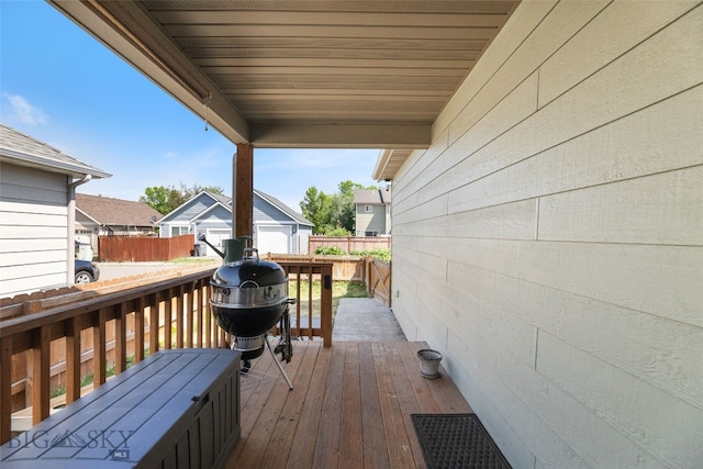 25 W Dooley Ln, Belgrade, MT 59714 - wooden deck with a residential view