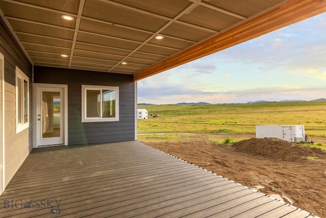 20 Hollow Top Trl, Three Forks, MT 59752 - wooden deck with a view of rural / pastoral area and a mountain view