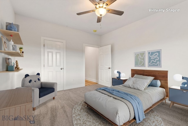 20 Hollow Top Trl, Three Forks, MT 59752 - carpeted bedroom featuring ceiling fan and baseboards