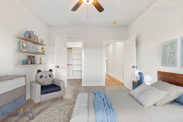 20 Hollow Top Trl, Three Forks, MT 59752 - bedroom with carpet flooring, a spacious closet, and a ceiling fan