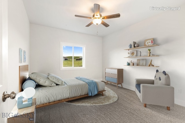 20 Hollow Top Trl, Three Forks, MT 59752 - carpeted bedroom with baseboards and a ceiling fan