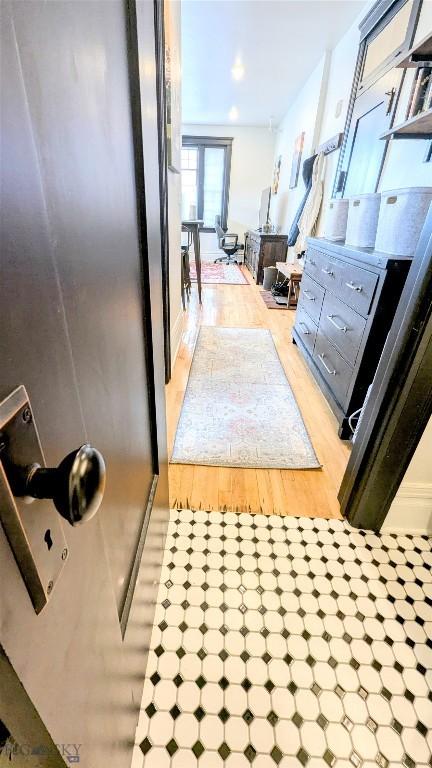101 W Quartz Unit 1A, Butte, MT 59701 - hall with wood finished floors