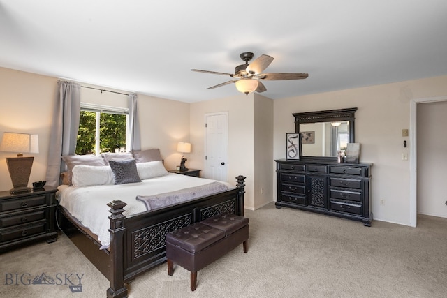 1203 Wineglass Ct Unit B, Livingston, MT 59047 - carpeted bedroom with a ceiling fan and baseboards