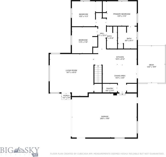14 Peters Ln, Gardiner, MT 59030 - view of floor plan / room layout