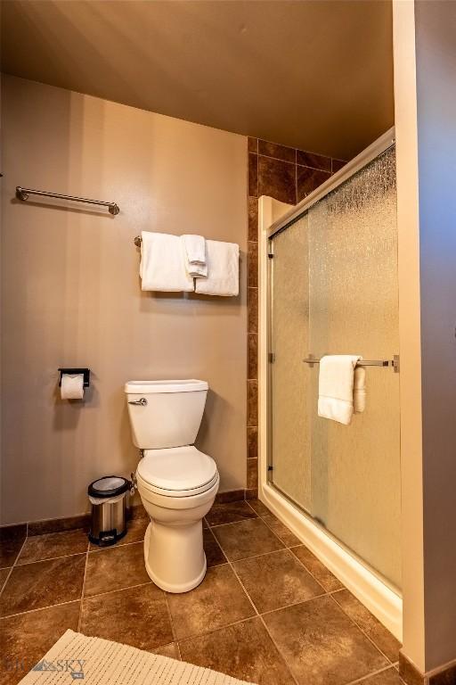 14 Peters Ln, Gardiner, MT 59030 - bathroom with toilet and a stall shower