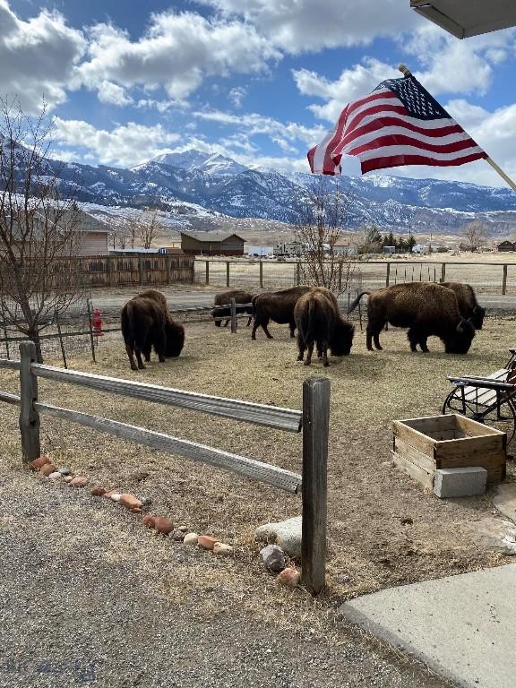 14 Peters Ln, Gardiner, MT 59030 - mountain view with rural landscape and agricultural land