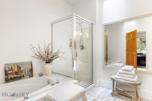 1037 Boylan Rd Unit 1, Bozeman, MT 59715 - bathroom featuring a garden tub and a shower stall