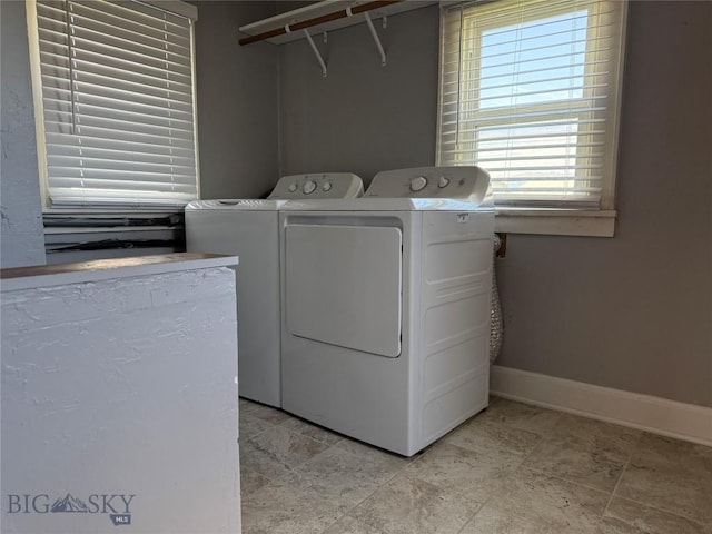 512 W 4th Ave, Big Timber, MT 59011 - laundry room with washer and dryer and baseboards