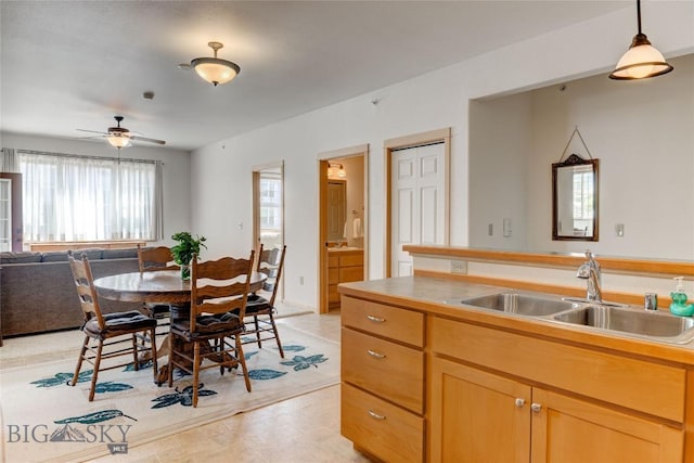2221 Willow Unit 201-B, Livingston, MT 59047 - dining area featuring ceiling fan